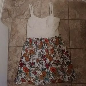 Creme colored dress size 11